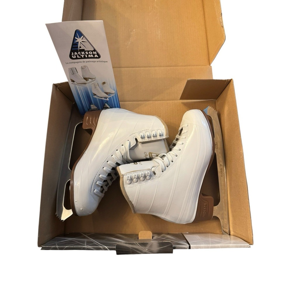 Jackson Mystique Size 6C, White JS1490 Sharpened Taped NEW Figure Skates
